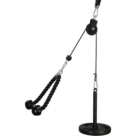 Cable Pulley System with Rubber Handles