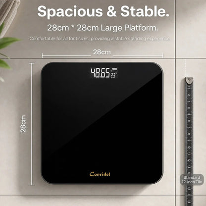Digital Bathroom Scale, 28 cm, 200 kg Capacity