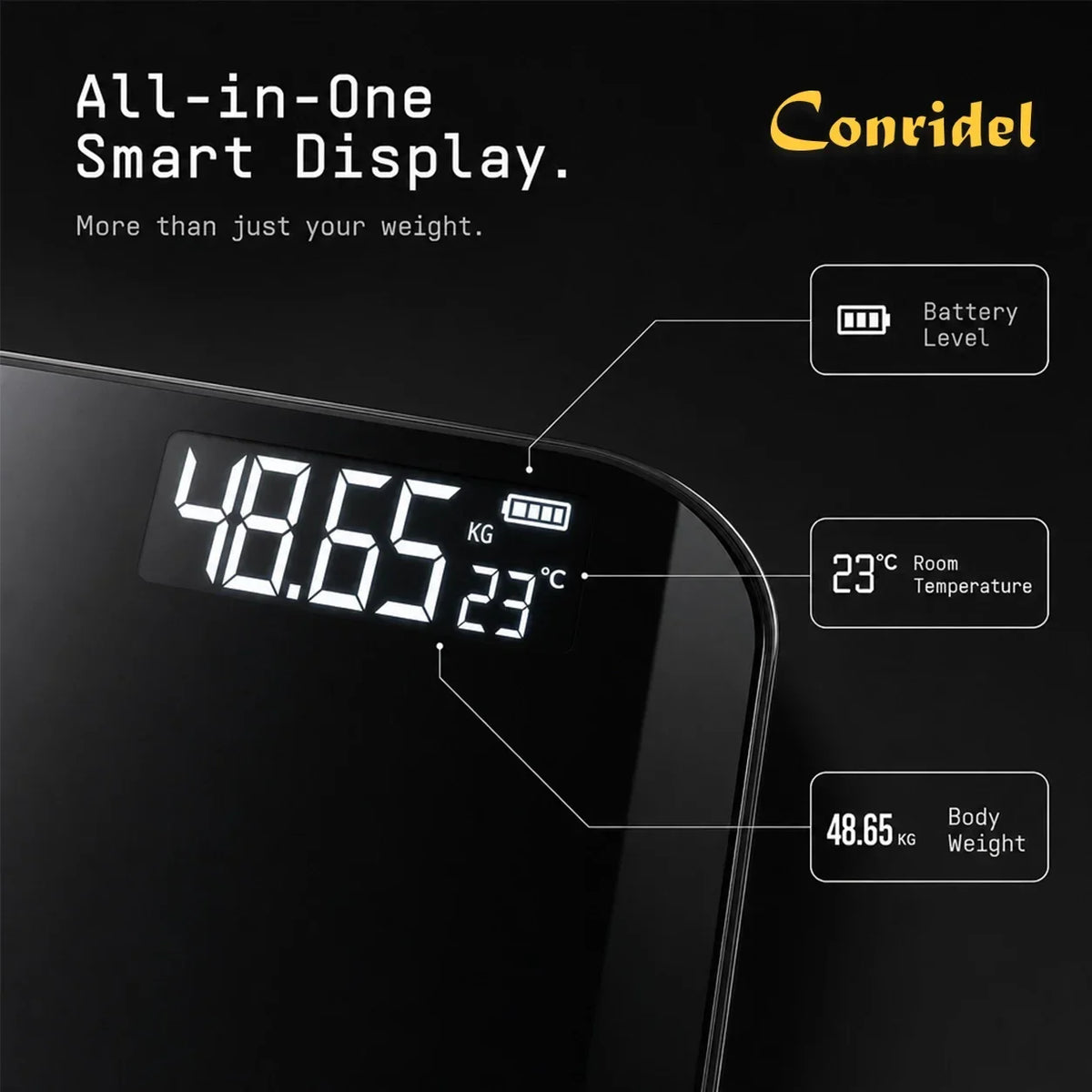 Digital Bathroom Scale, 28 cm, 200 kg Capacity