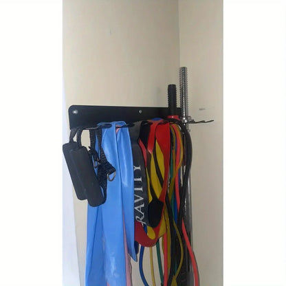 حامل معدات رياضية للجدار، أسود
