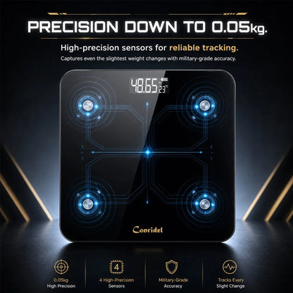 Digital Bathroom Scale, 28 cm, 200 kg Capacity