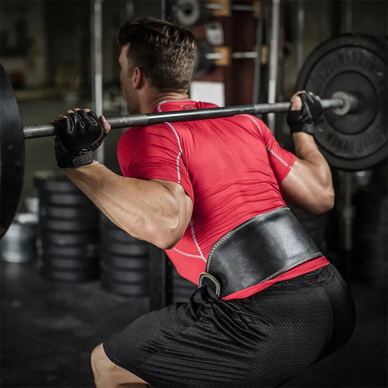 Leather Weightlifting Belt, Sizes M to XL